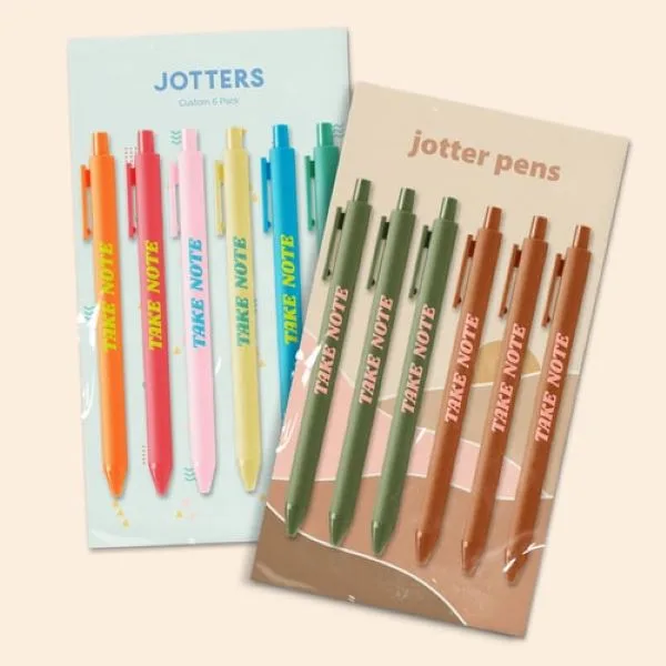 Custom Pen Packs - 6 Pack - Jotter