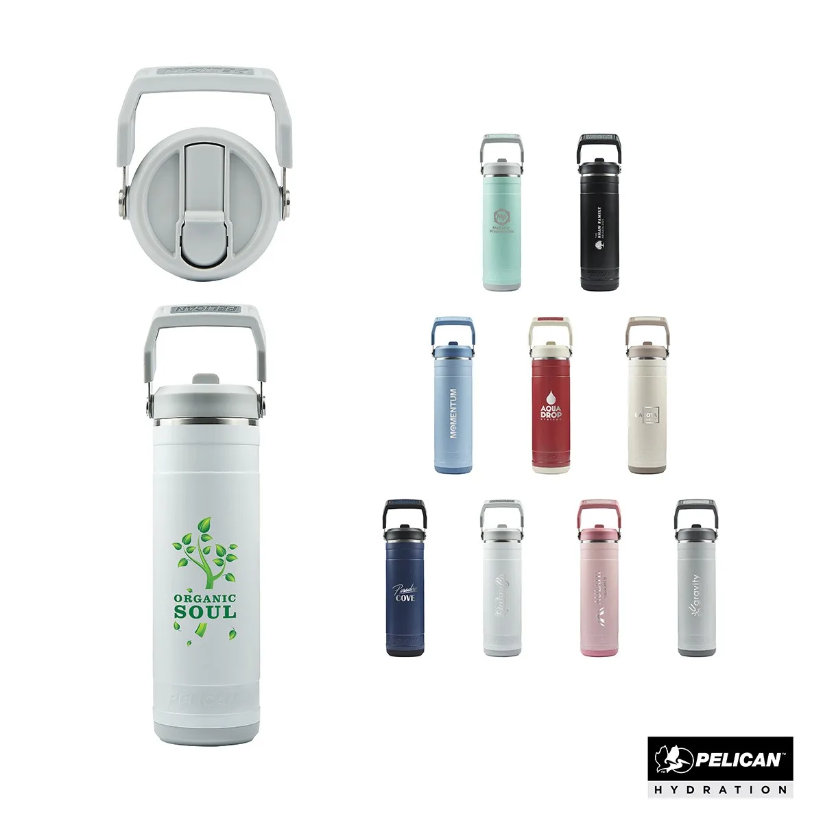 Pelican Pacific 26 oz. Recycled Double Wall Stainless Steel Water Bottle view 2