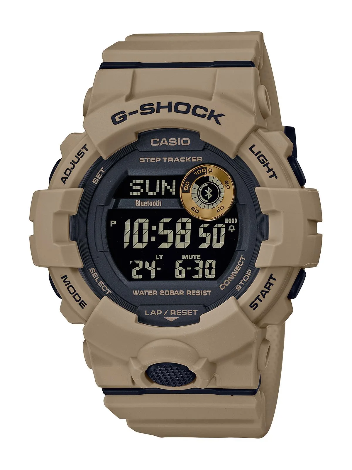 G-Shock Mens Power Trainer Bluetooth Digital Watch Tan