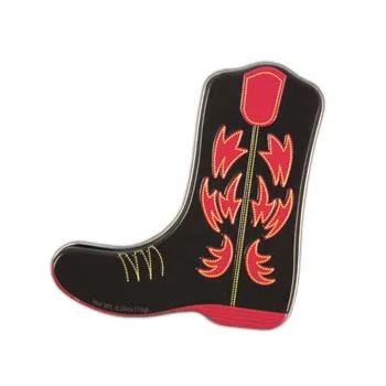 Black & Red Cowboy Boot-Shaped Mint Tin view 3