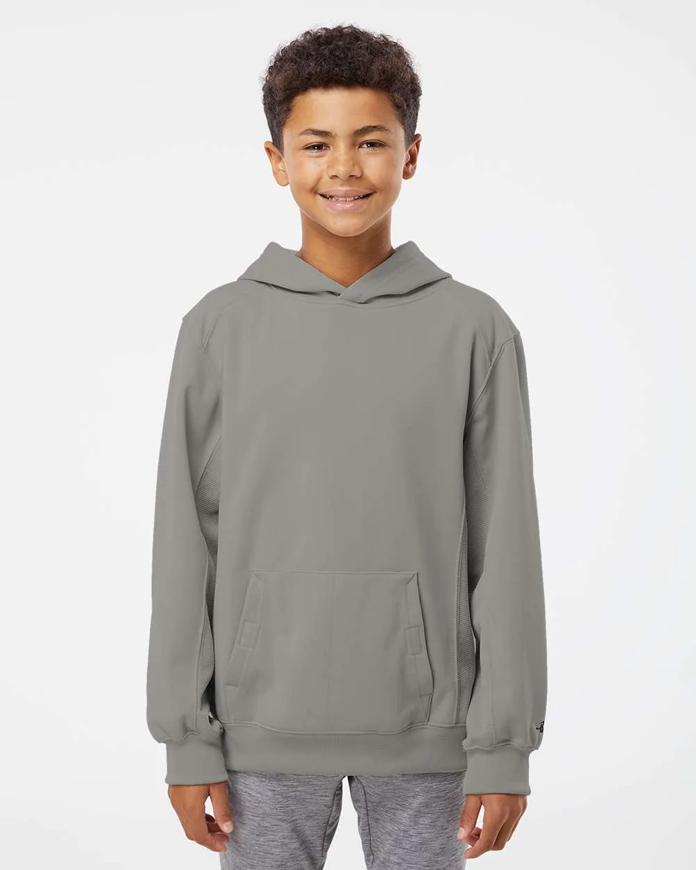 Badger Youth Performance Fleece Hooded Sweatshirt view 7