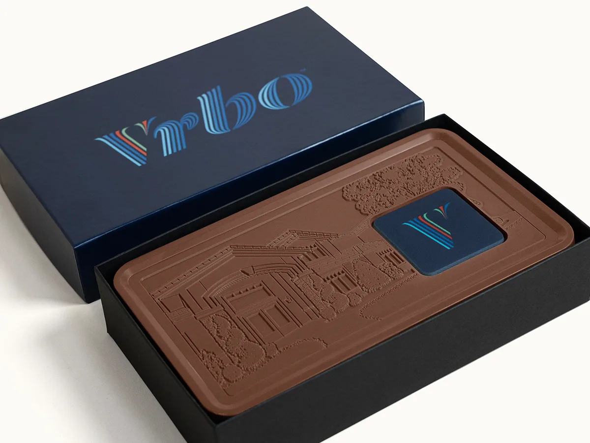 Mighty 8oz. Engraved Combo Chocolate Bar with Luxury Custom Packaging view 2