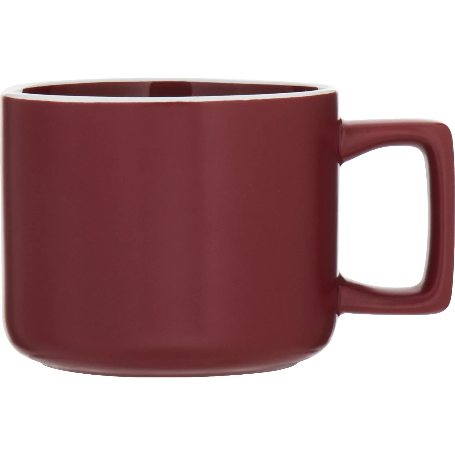 12 oz Helio Ceramic Mug (Matte Maroon) view 2