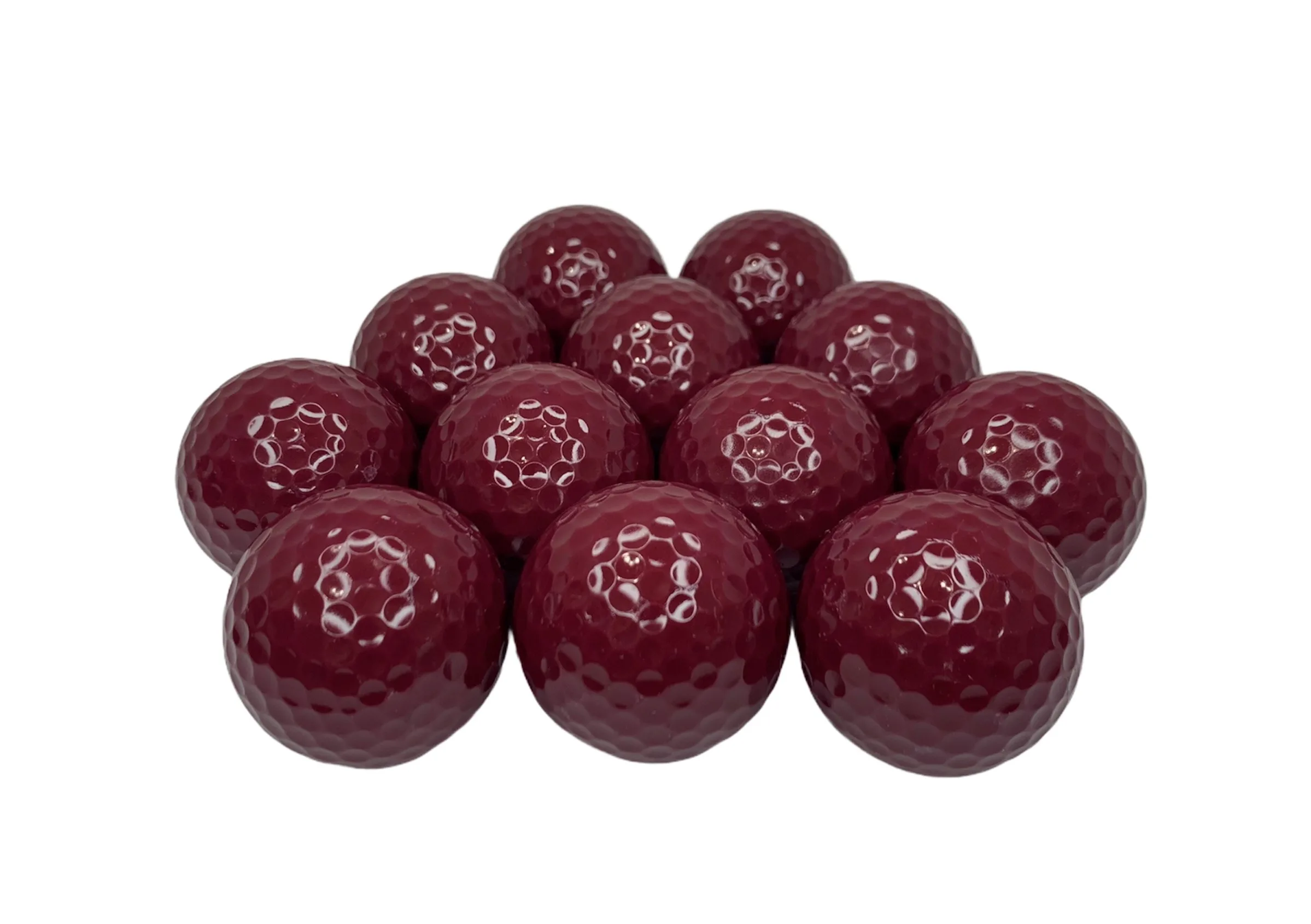 Colored Golf Balls Burgundy Red