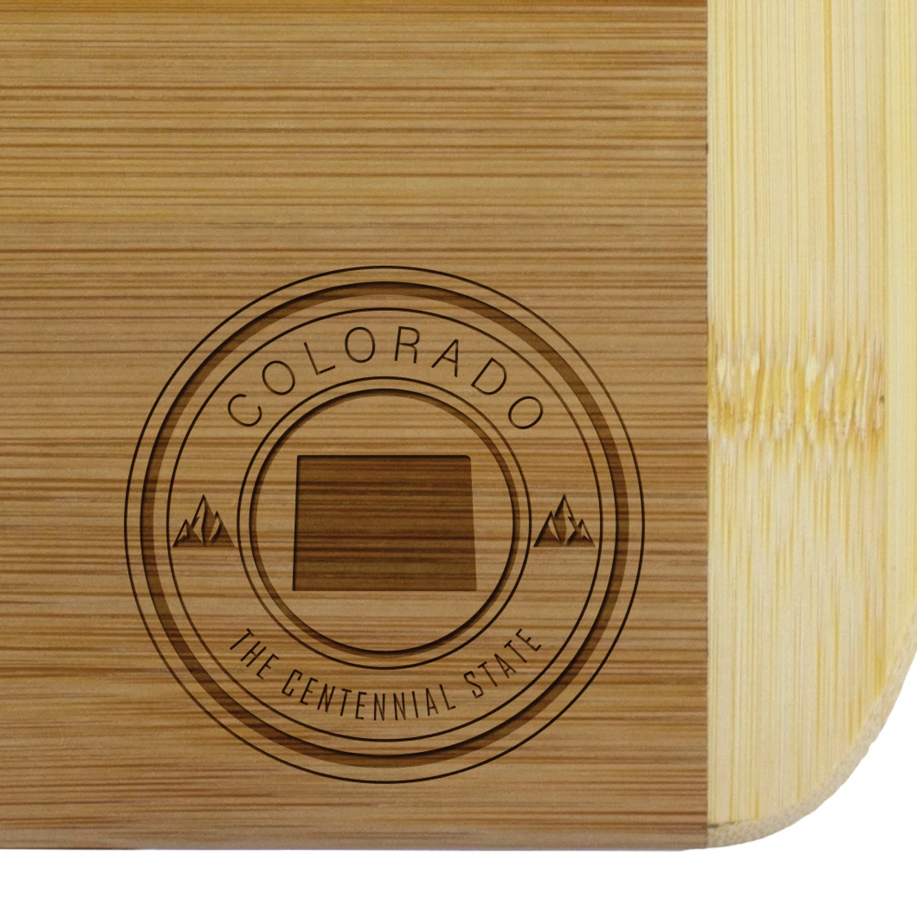 Colorado State Stamp 2-Tone 11" Cutting Board view 2