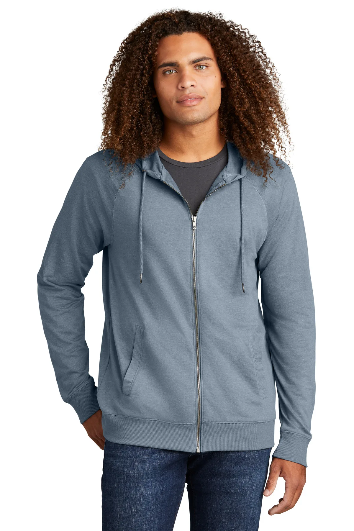 District® Featherweight French Terry™ Full-Zip Hoodie — Black