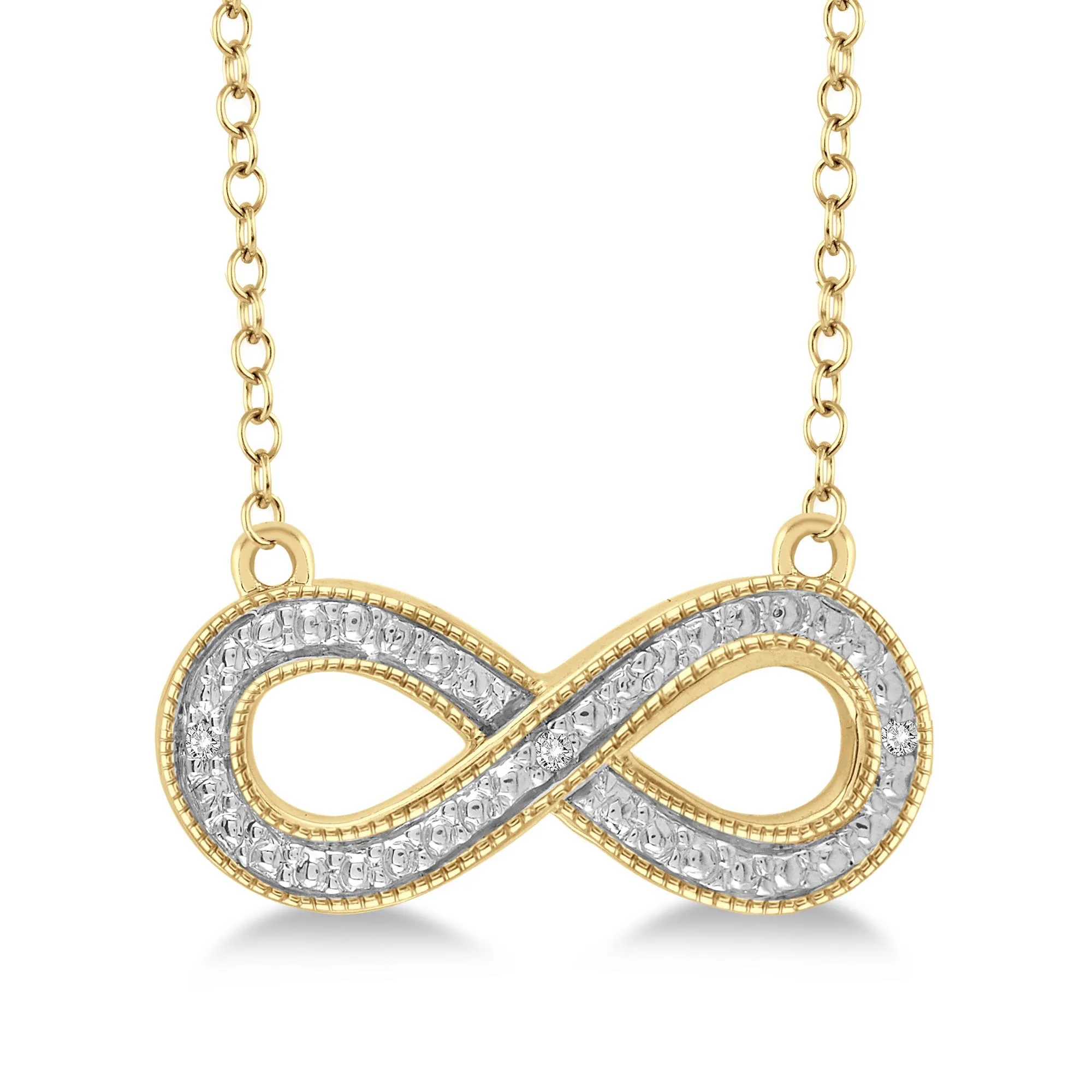 Jilco Inc Diamond Infinity Necklace - 0.03 Twt