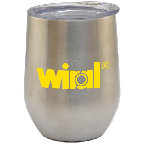 12 Oz. Stemless Insulated Vacuum Wine Cup Glass view 4