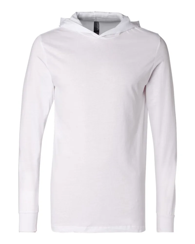 Bella+Canvas® Unisex Jersey Hooded Long Sleeve T-Shirt view 5