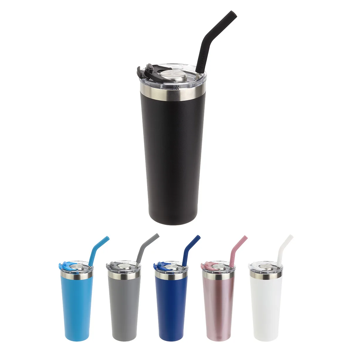NAYAD® Trouper 22 oz Stainless Double-wall Tumbler with Straw view 2