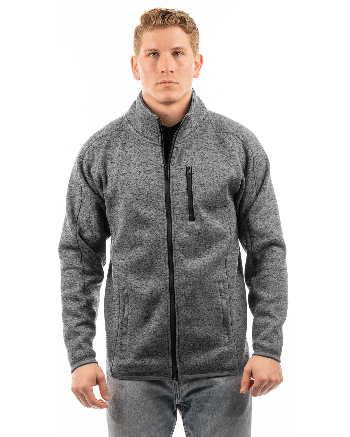 Burnside Men's Sweater Knit Jacket view 3