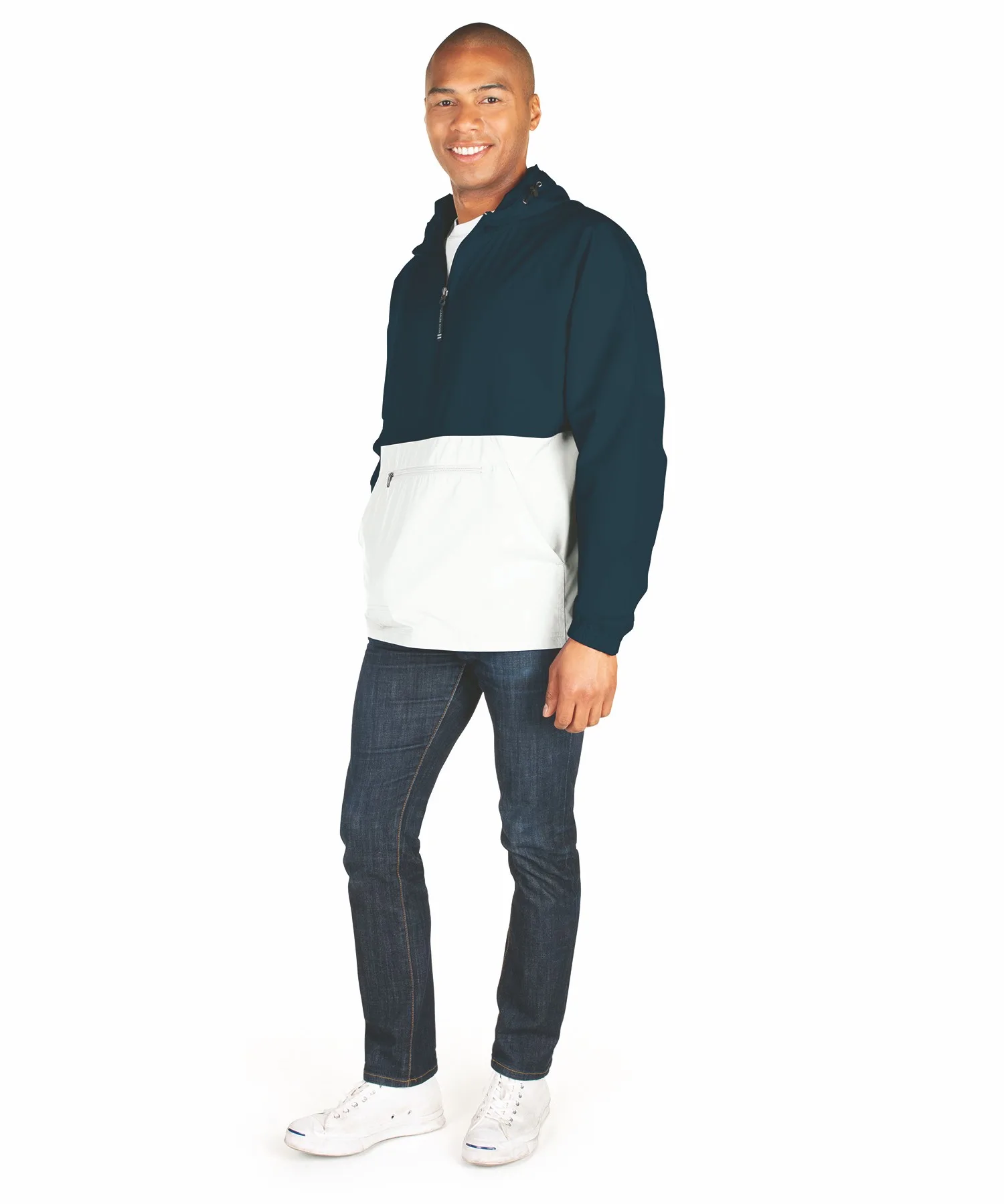 Navy Blue/White Blank Front