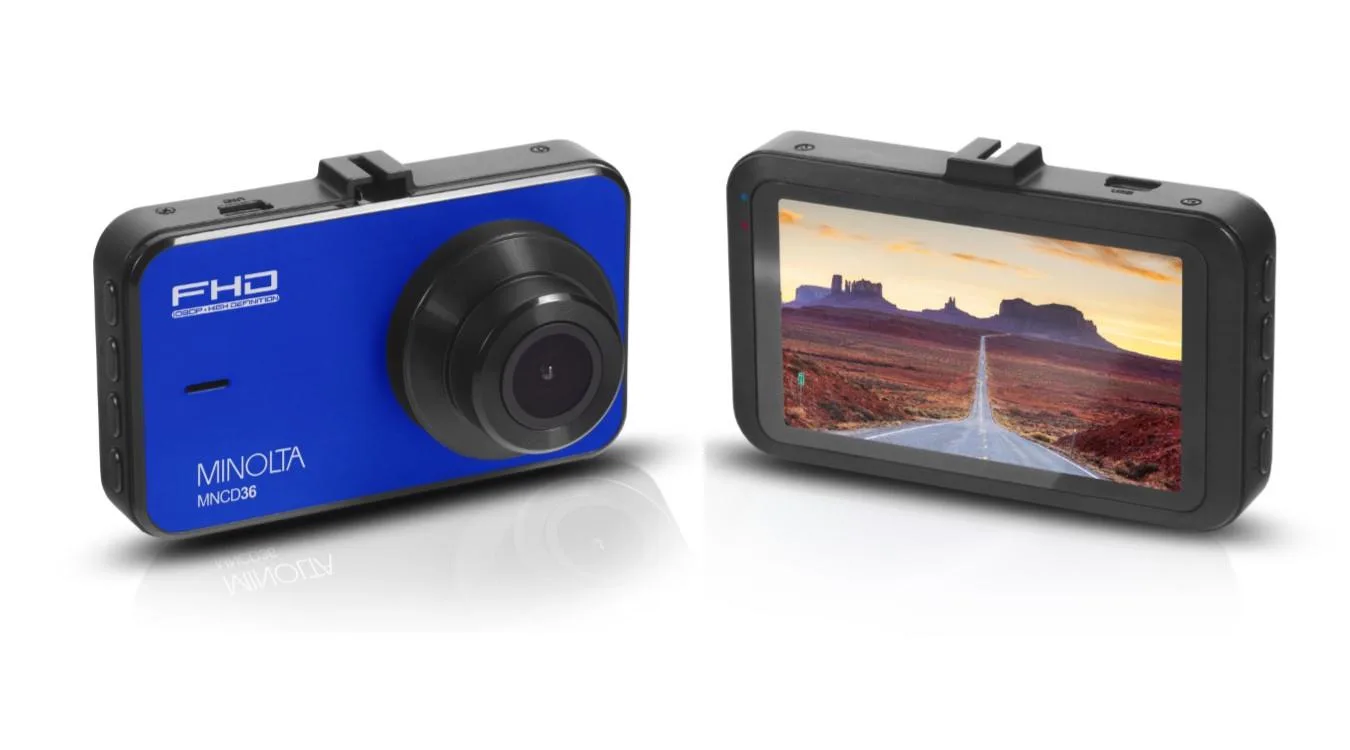 Minolta® Blue DashCam 1080p w/3" LCD Camera