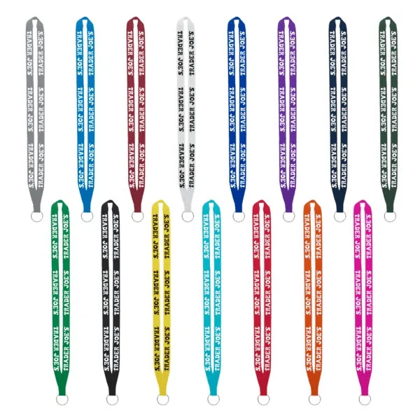 IMPORT Rush 5/8" Polyester Lanyard with Sewn Silver Metal Split-Ring view 2