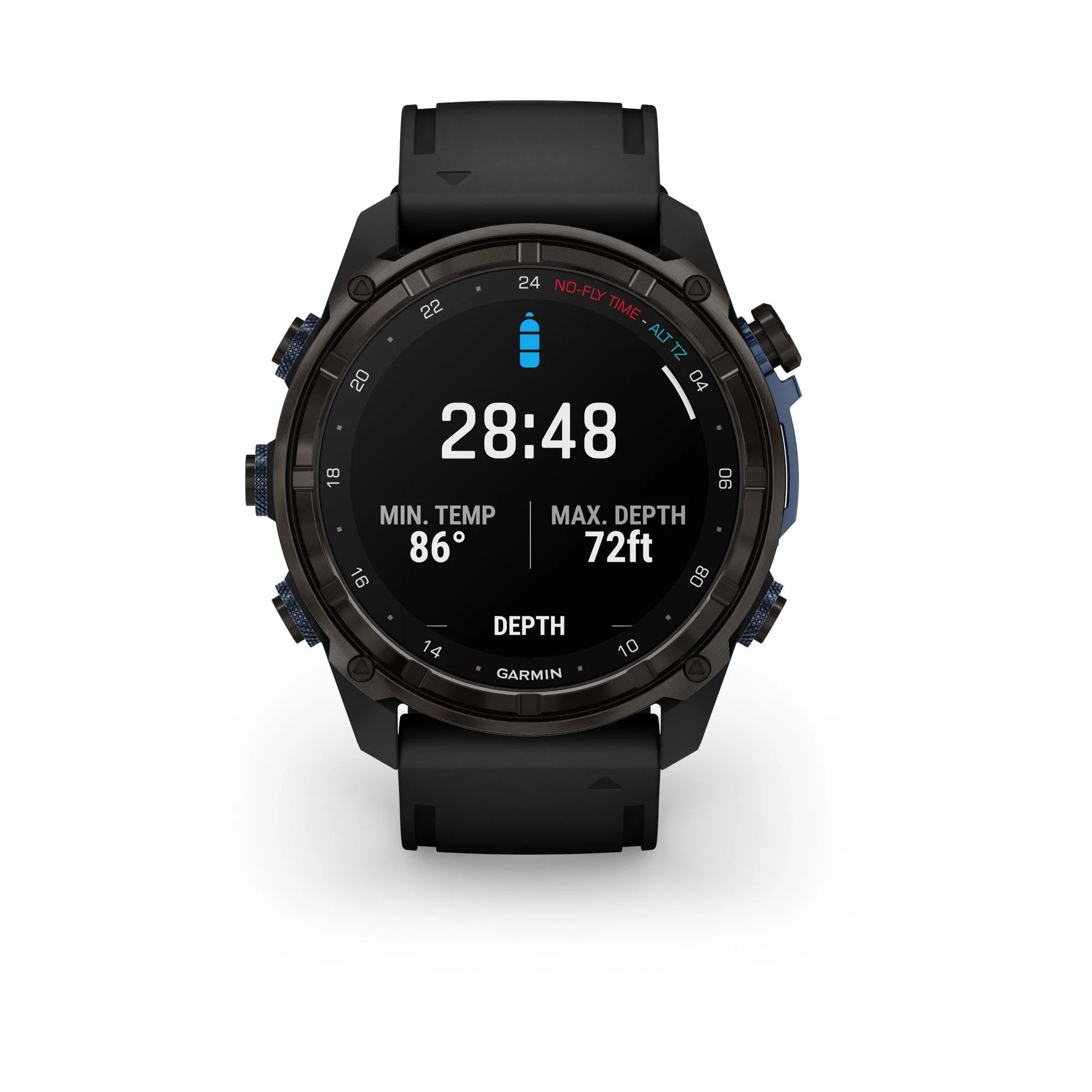 Garmin® Descent Mk3I 51Mm Dive Watch Carbon Gray Dlc Titanium & Black Band