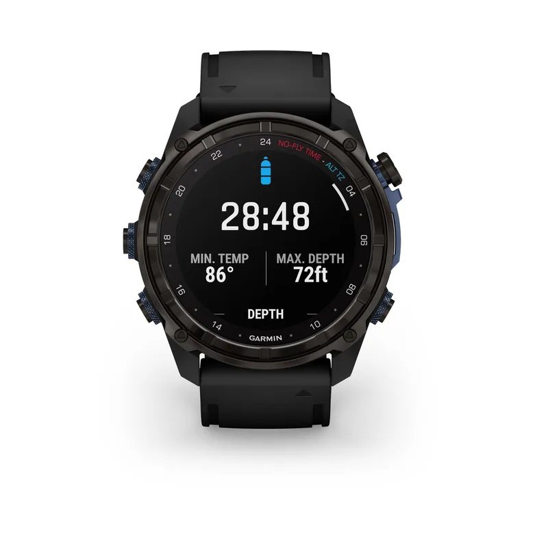 Garmin® Descent Mk3I 51Mm Dive Watch Carbon Gray Dlc Titanium & Black Band