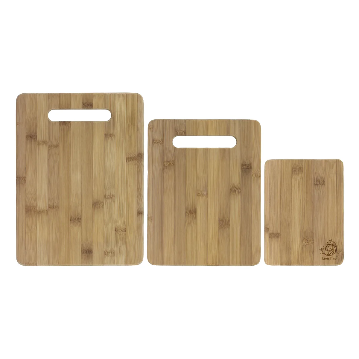 3-Piece Bamboo Cutting Board Set (13" x 9½", 11" x 8½" & 8" x 6")