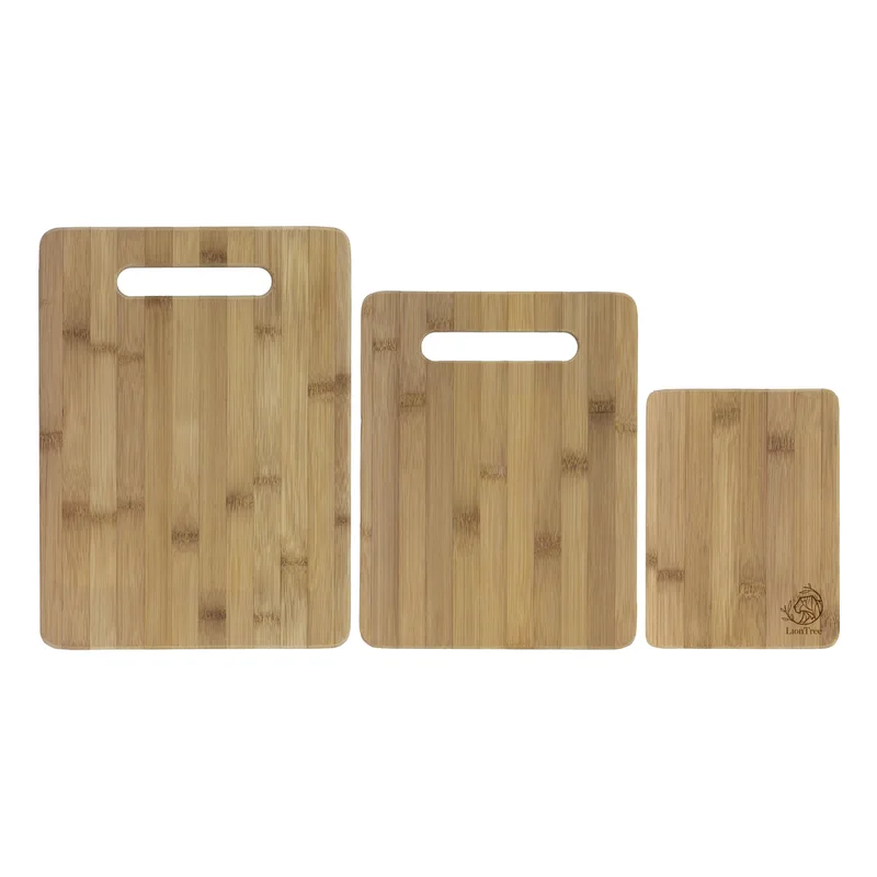 3-Piece Bamboo Cutting Board Set (13" x 9½", 11" x 8½" & 8" x 6")