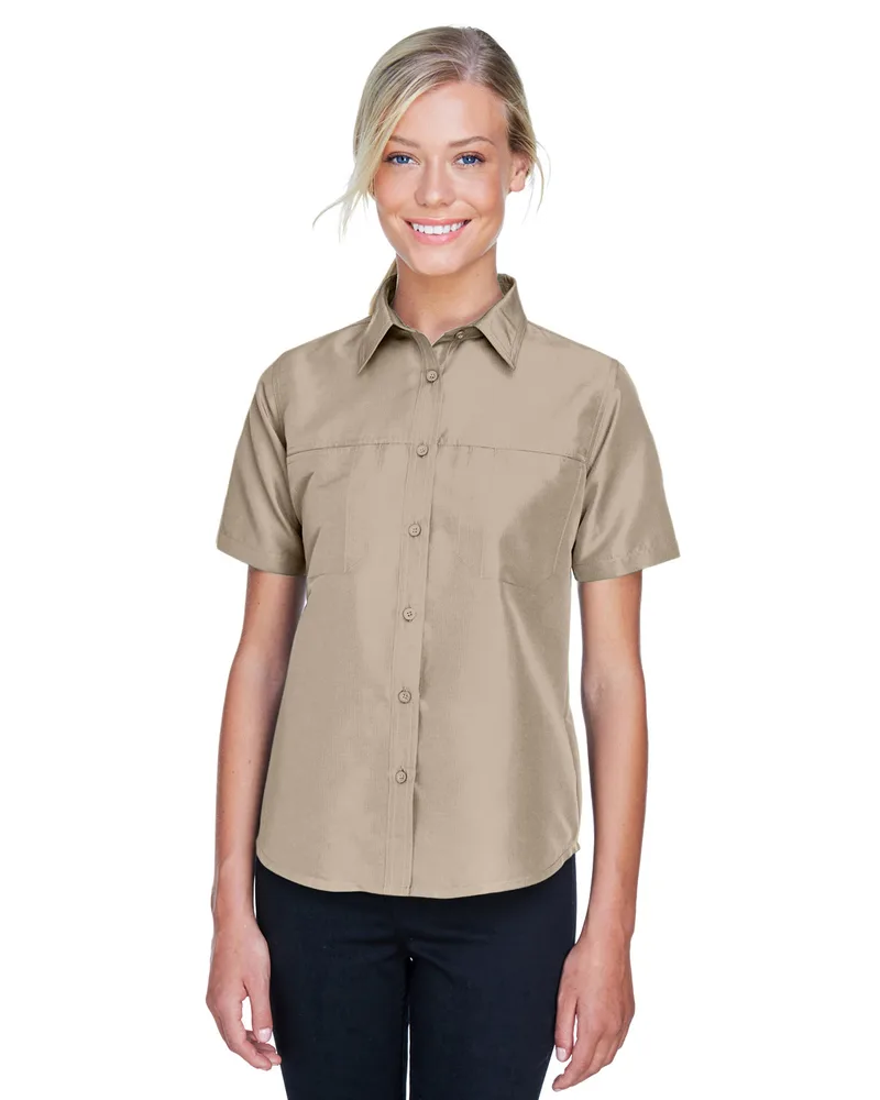 Harriton Ladies' Key West Short-Sleeve Performance Staff Shirt view 4