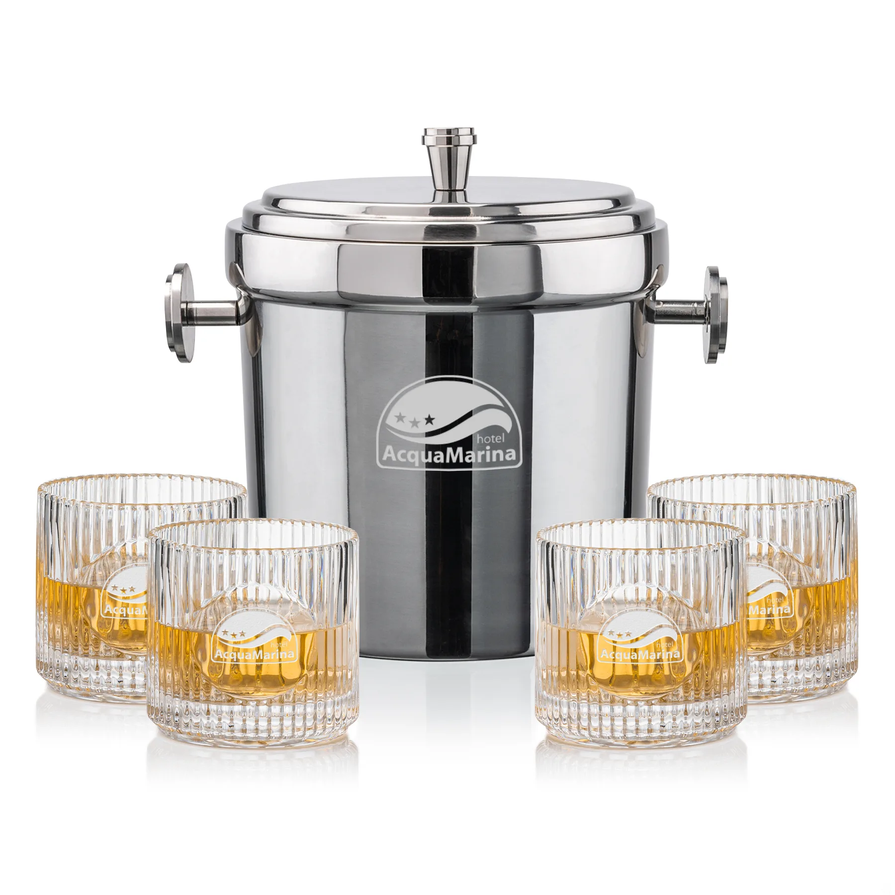 Milano Bucket Set, Laser Engraving, Set of 5