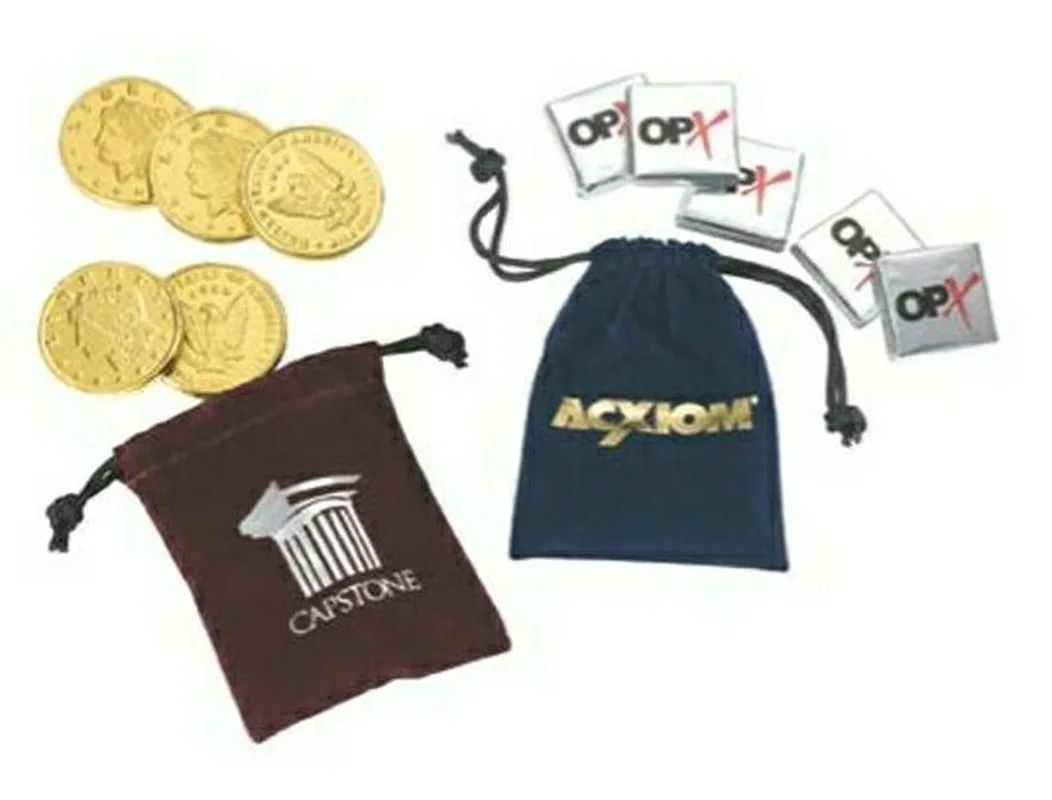 Velour Pouches w/Chocolate Coins