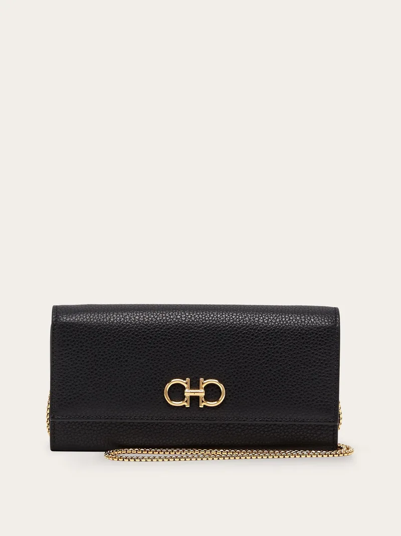 Salvatore Ferragamo Gancini Wallet On A Chain