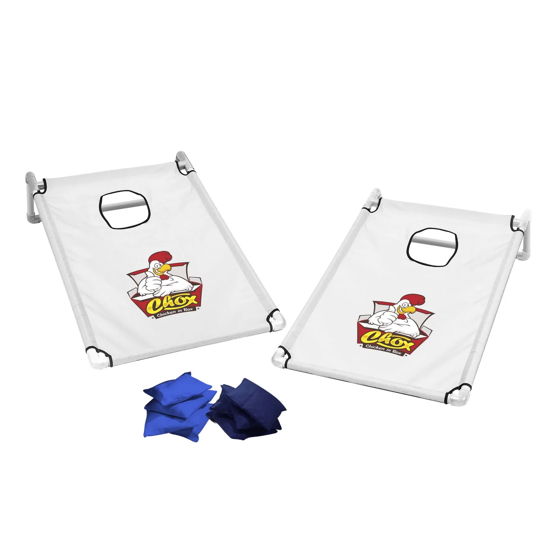 Portable Cornhole, 4 Navy & Royal Bean Bags view 7