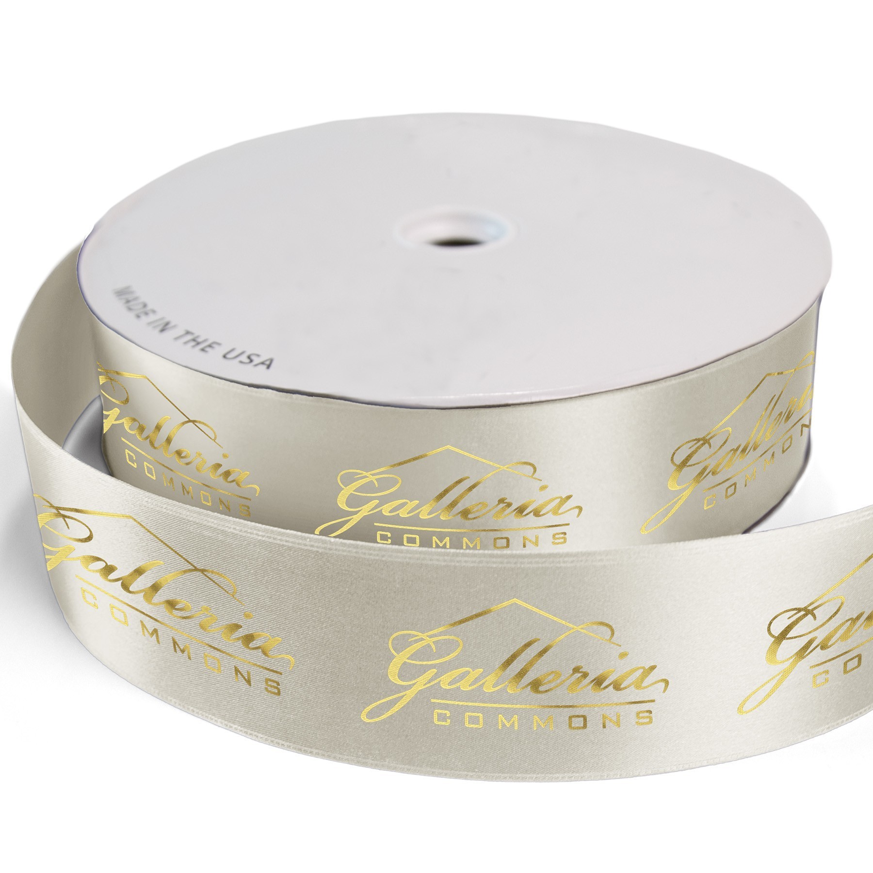 2 1/2" Badge Satin Ribbon - 25yrd Roll - Foil Print