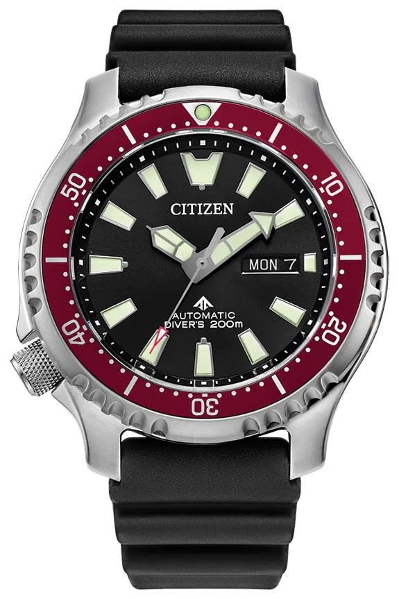 Citizen Watch Men's Promaster Dive Automatic Watch Polyurethane Strap Black Dial