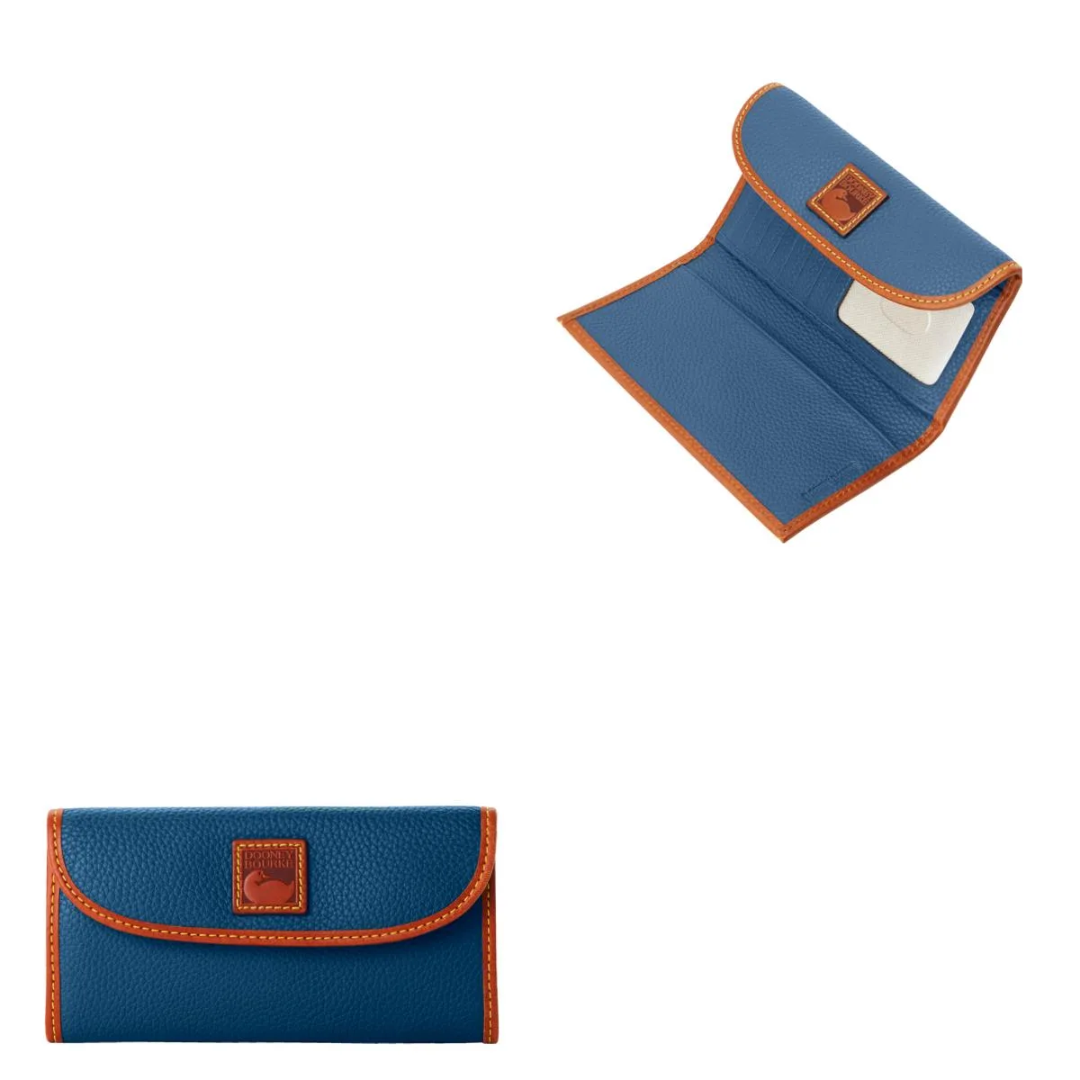Dooney & Bourke Pebble Grain Continental Clutch - Blue Jeans
