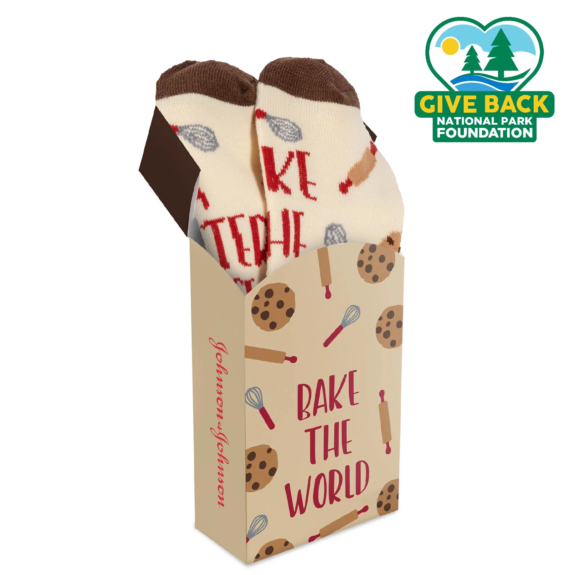 ACE Baking Themed Socks in Custom Flip Top Box view 2