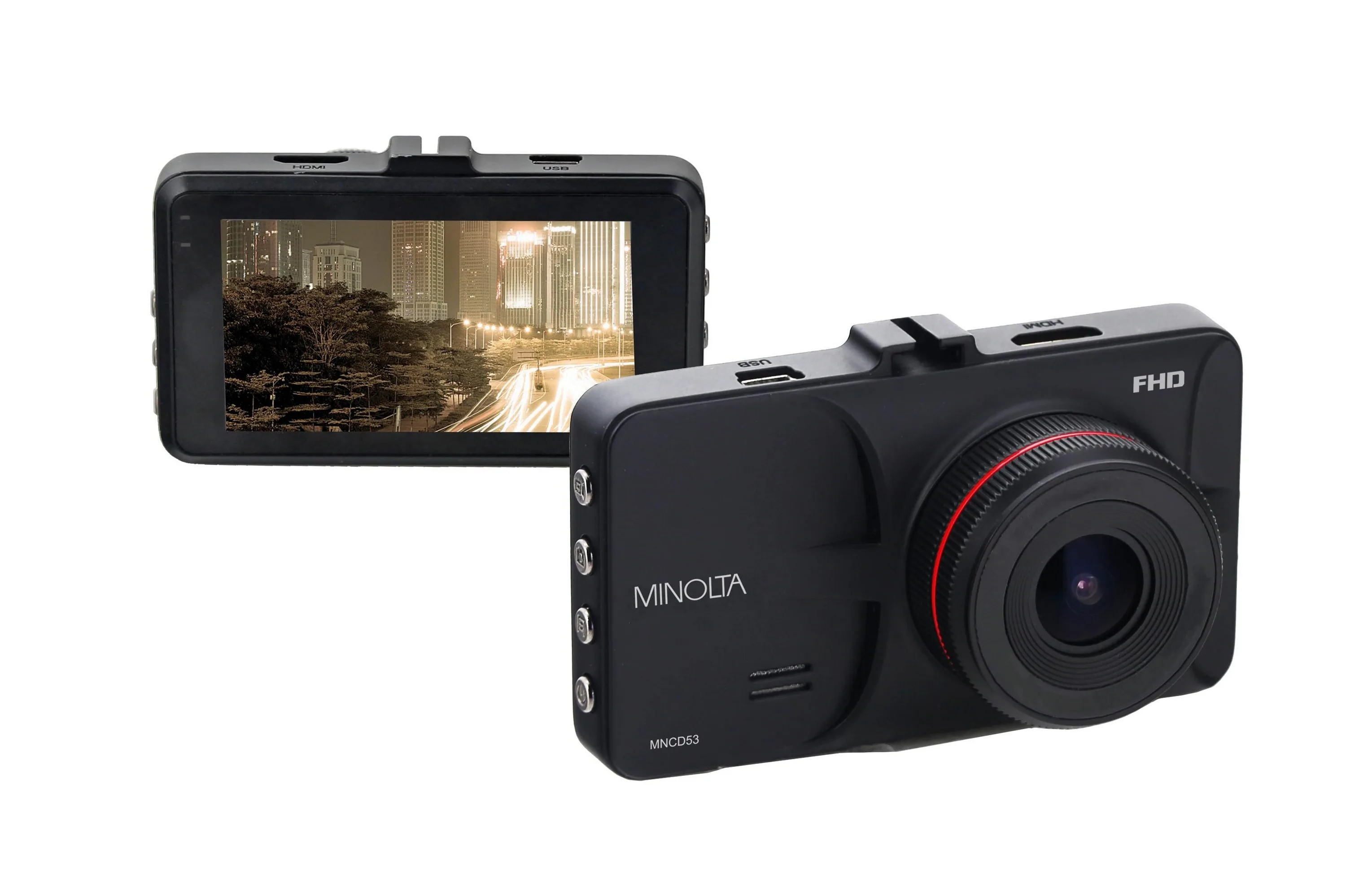 Minolta® Black Full HD 1080P Car Camcorder