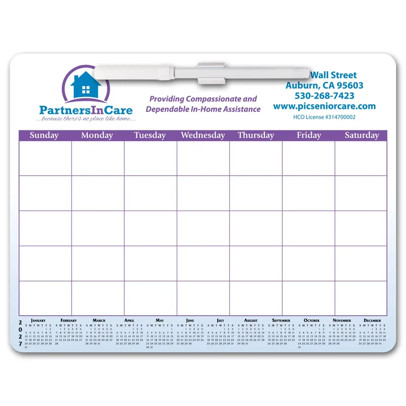 Memo Board Calendar w/ Rem Adh view 2
