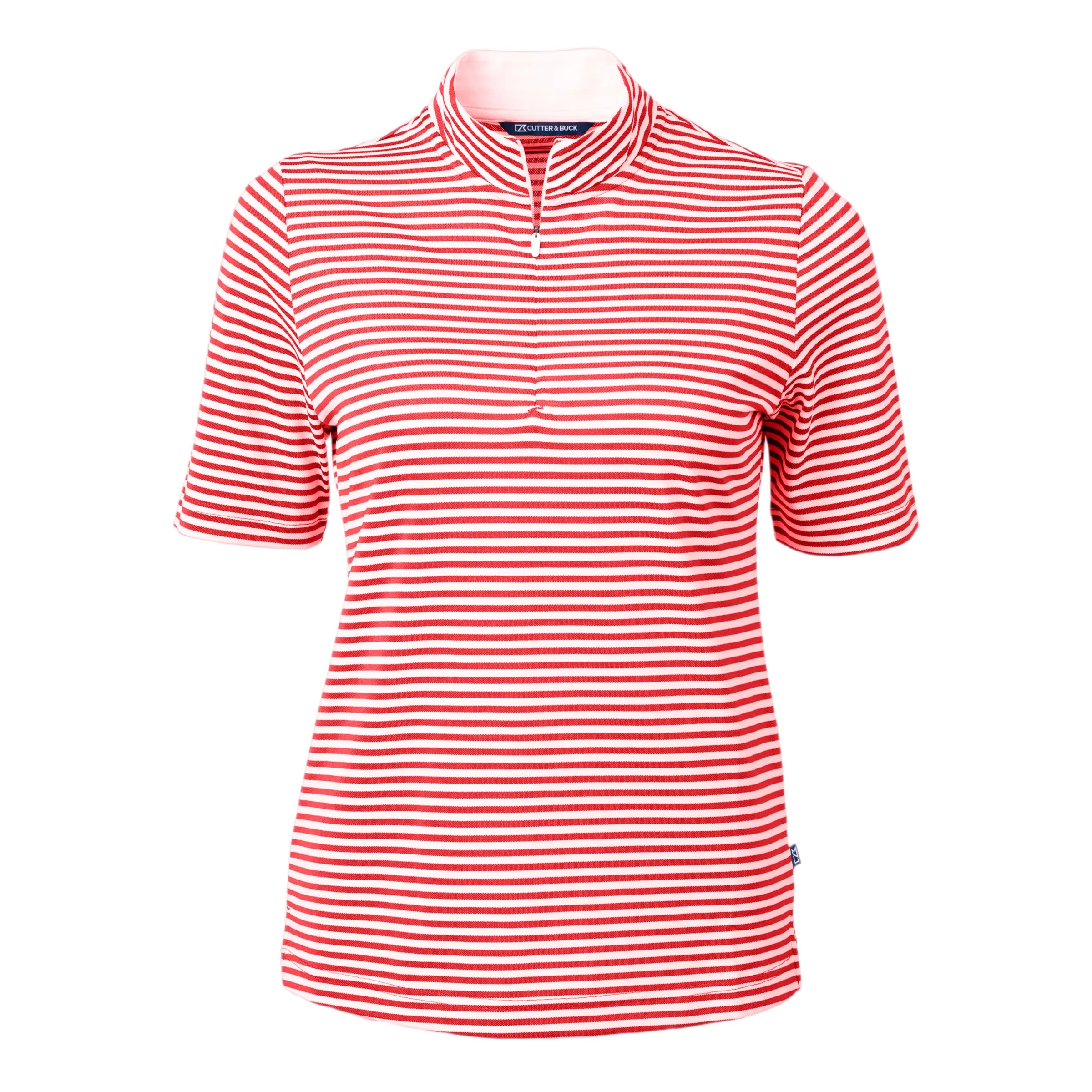 Cutter & Buck Virtue Eco Pique Stripe Recycled Womens Top view 5
