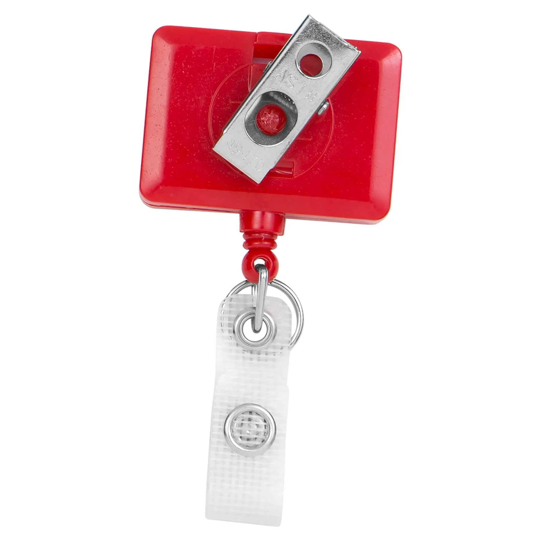 Hemp Jumbo Rectangle Retractable Badge Reel view 3