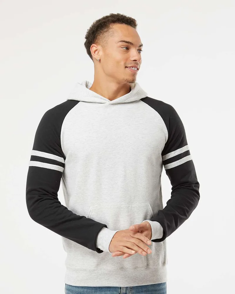 Jerzees® Nublend® Varsity Color-Blocked Raglan Hooded Sweatshirt