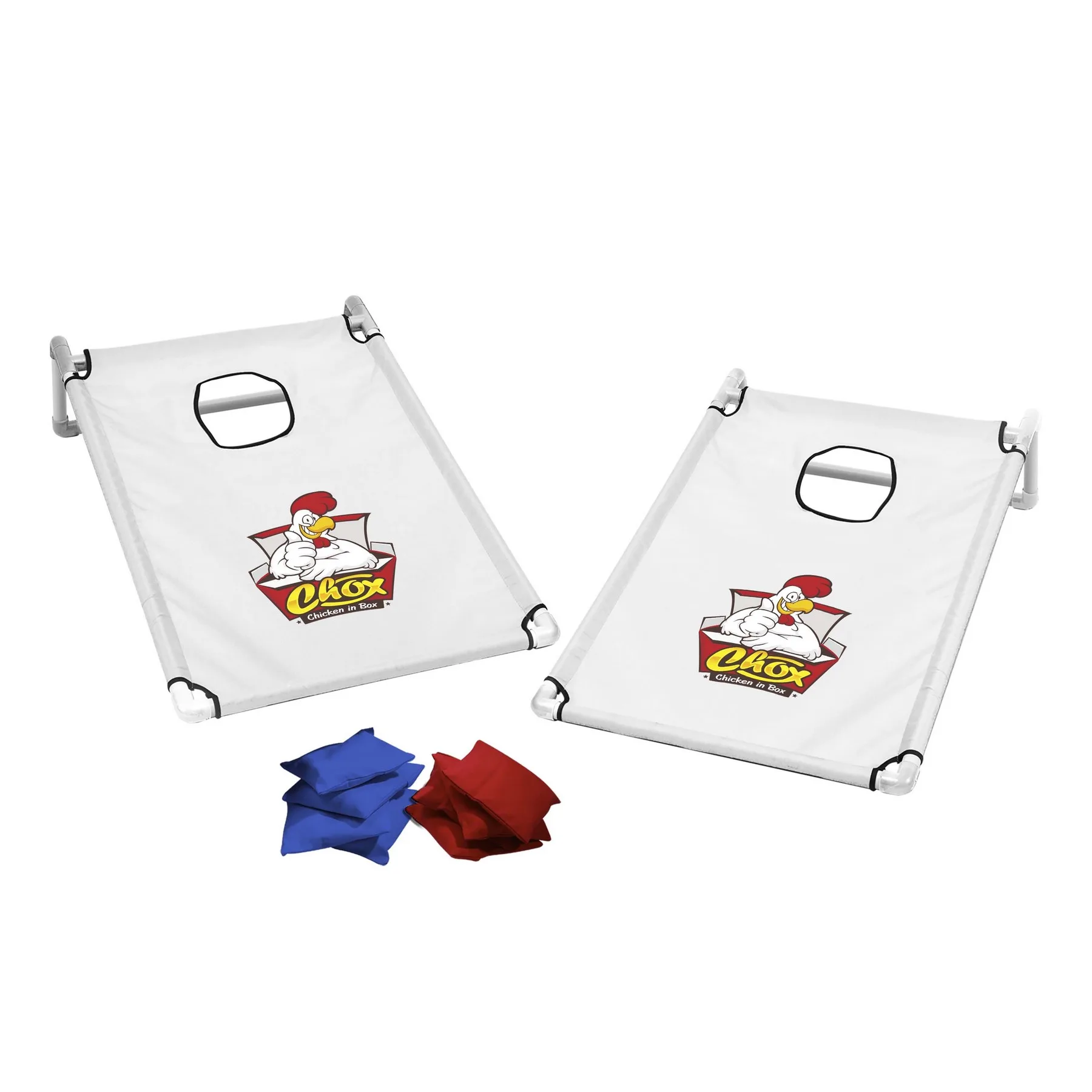 Portable Cornhole, 4 Red & Royal Bean Bags view 7