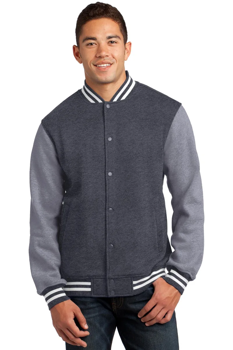 Sport-Tek® Fleece Letterman Jacket. view 2