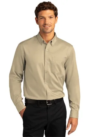 Port Authority® Long Sleeve SuperPro React™ Twill Shirt. view 6