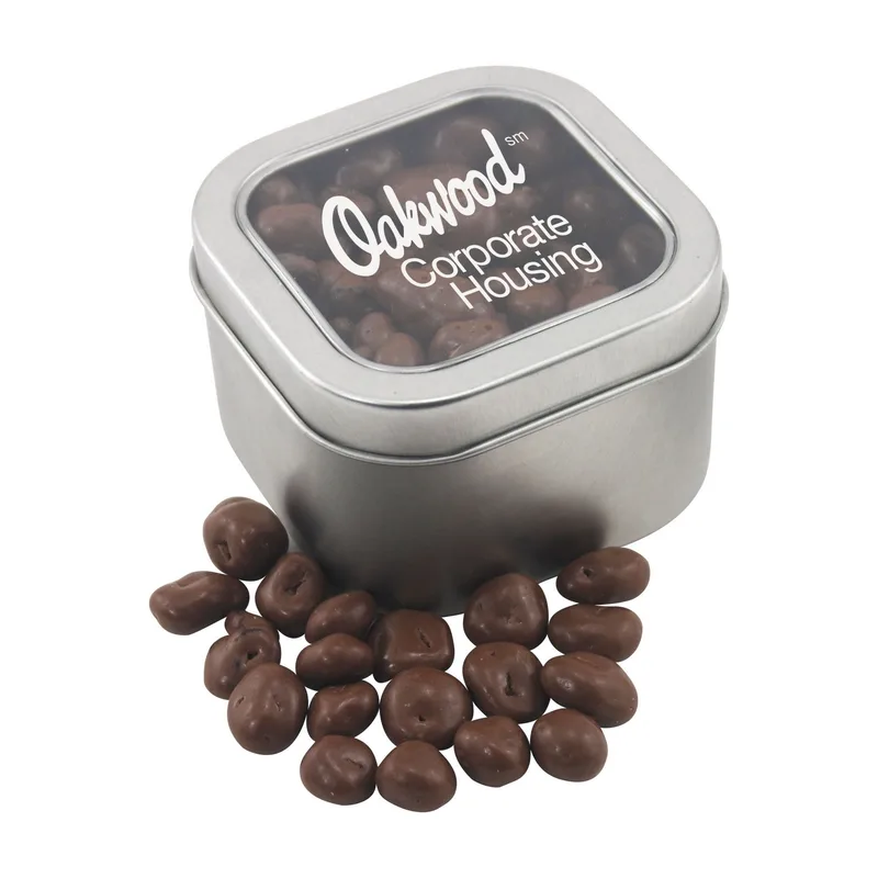 Window Tin w/Chocolate Raisins