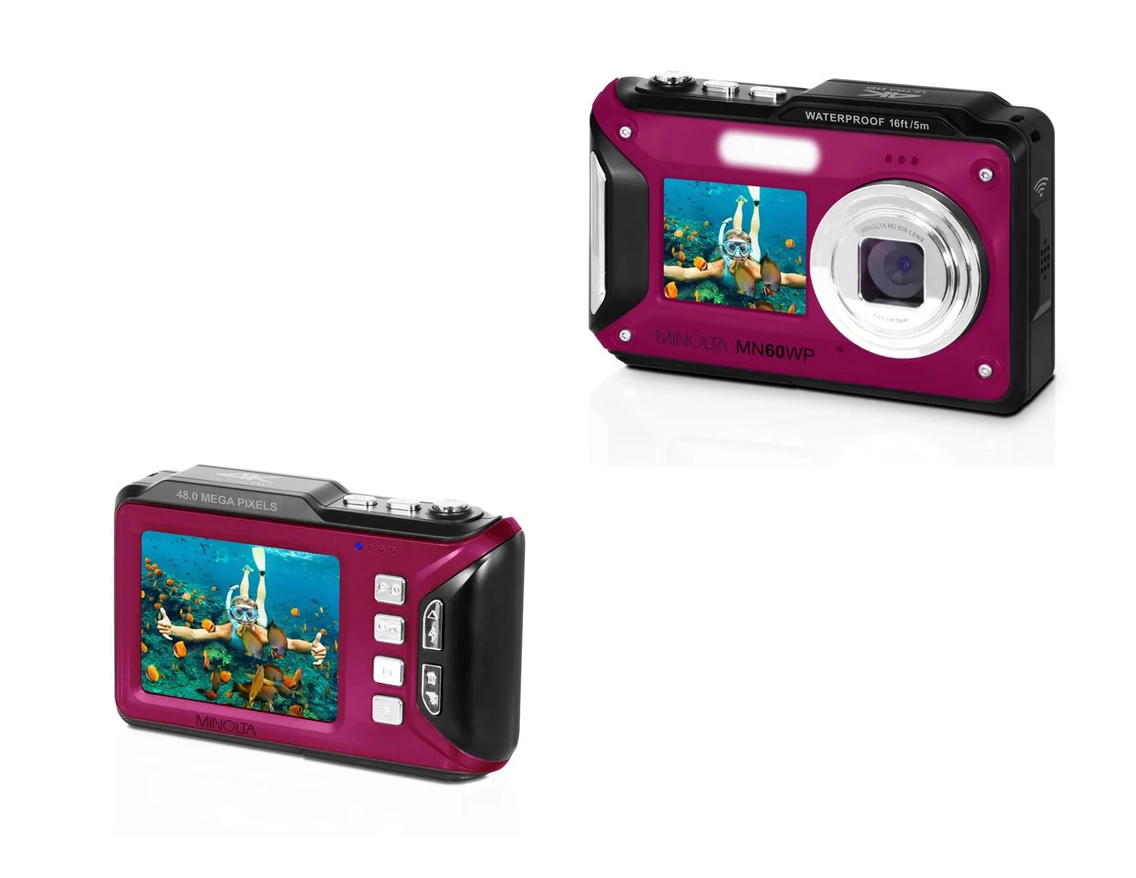 Minolta 48Mp/4K Dual Screen Waterproof Camera