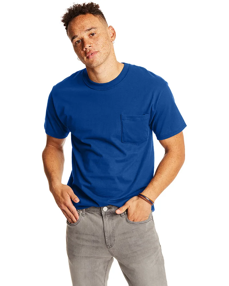 Hanes Printables Adult Beefy-T® with Pocket view 6