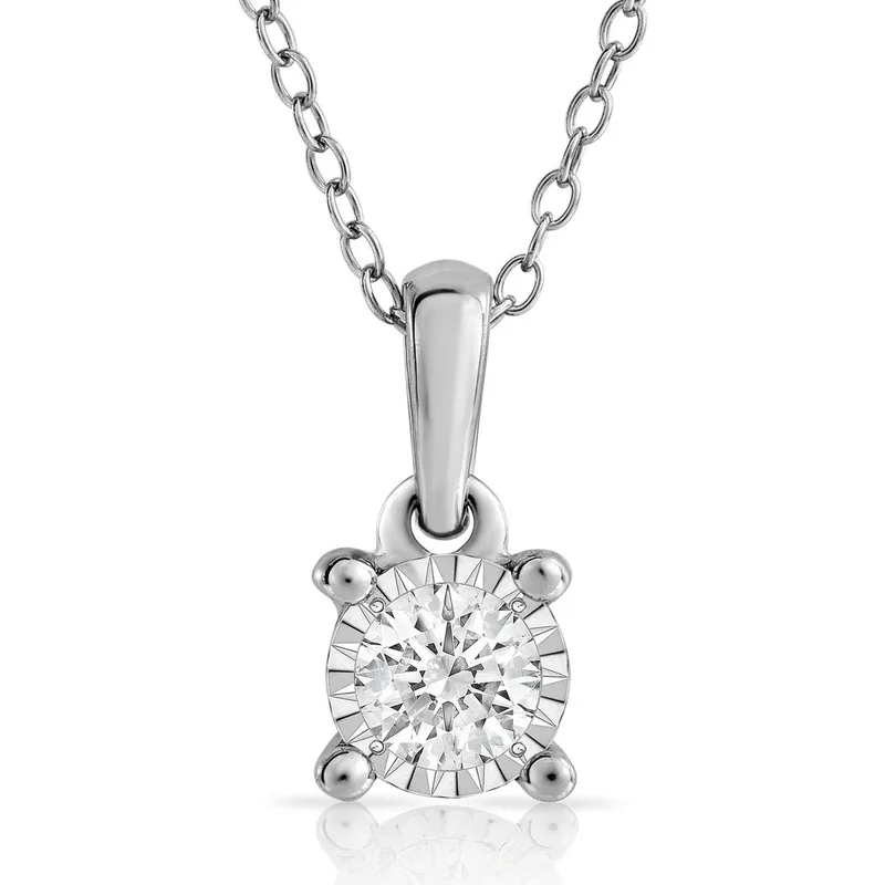 Jilco Inc Diamond Solitaire Necklace - 0.33 Ct