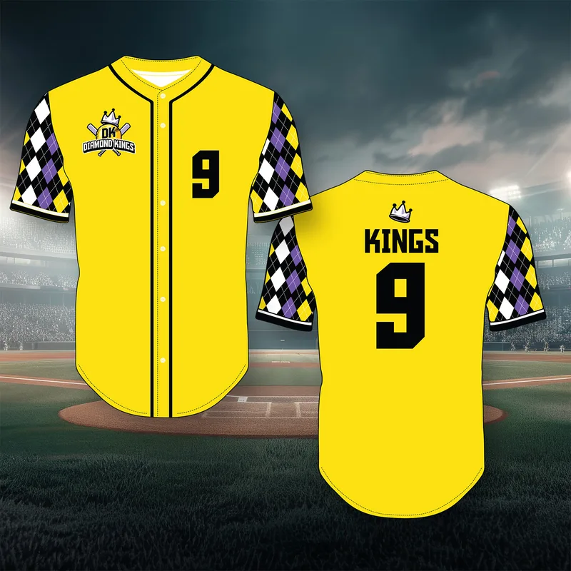 EPICOLOR Button Down Baseball Jersey view 3