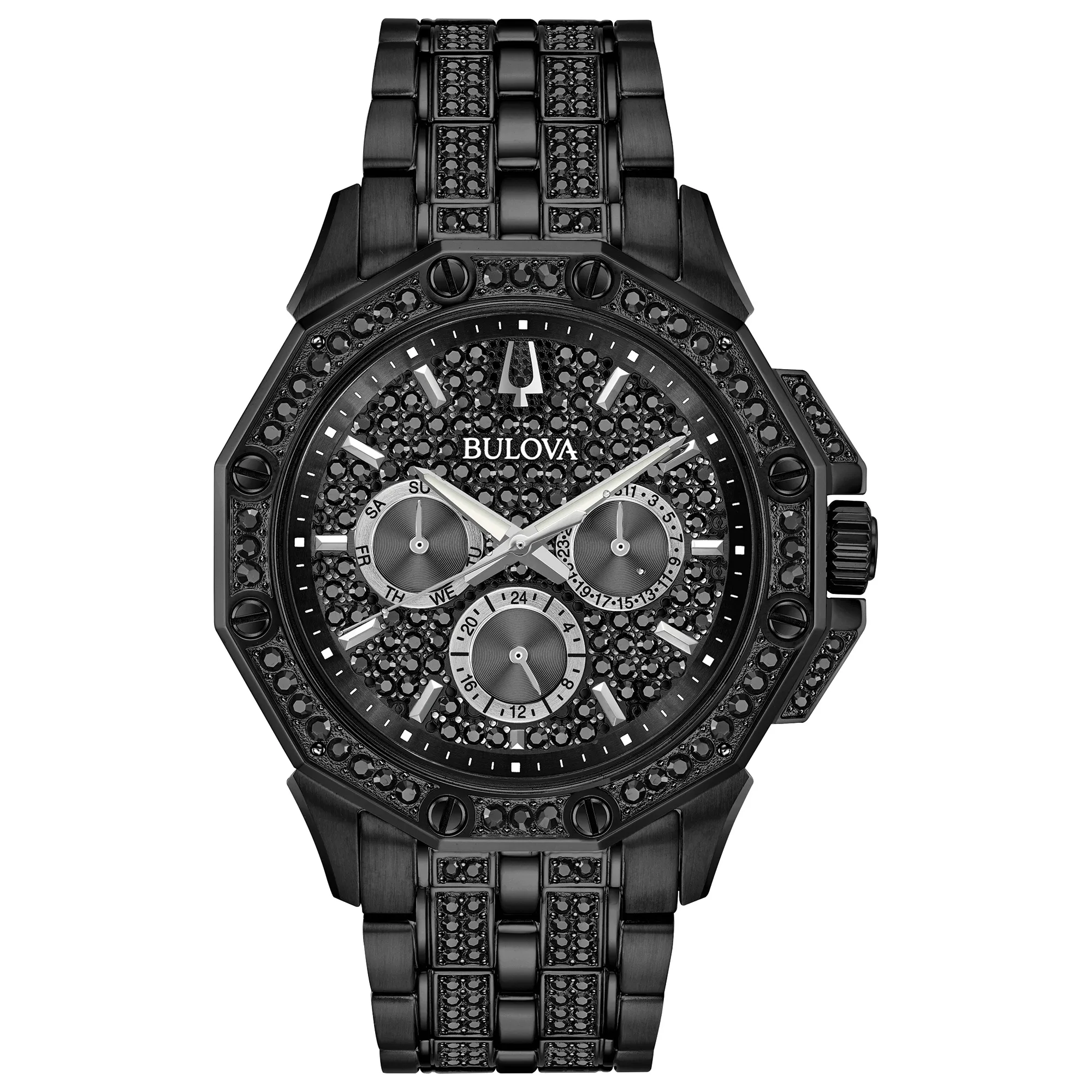 Bulova Watches Men's & Ladies' Octava Collection Crystal Watch, Silver-Tone