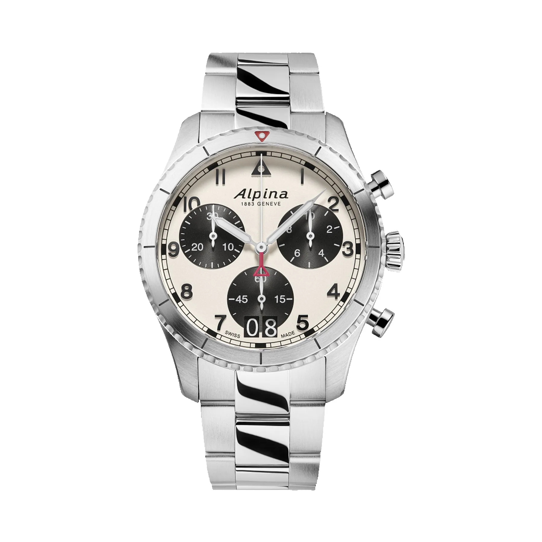 Alpina Men's Startimer Pilot Chronograph Big Date Stainless Steel Watch
