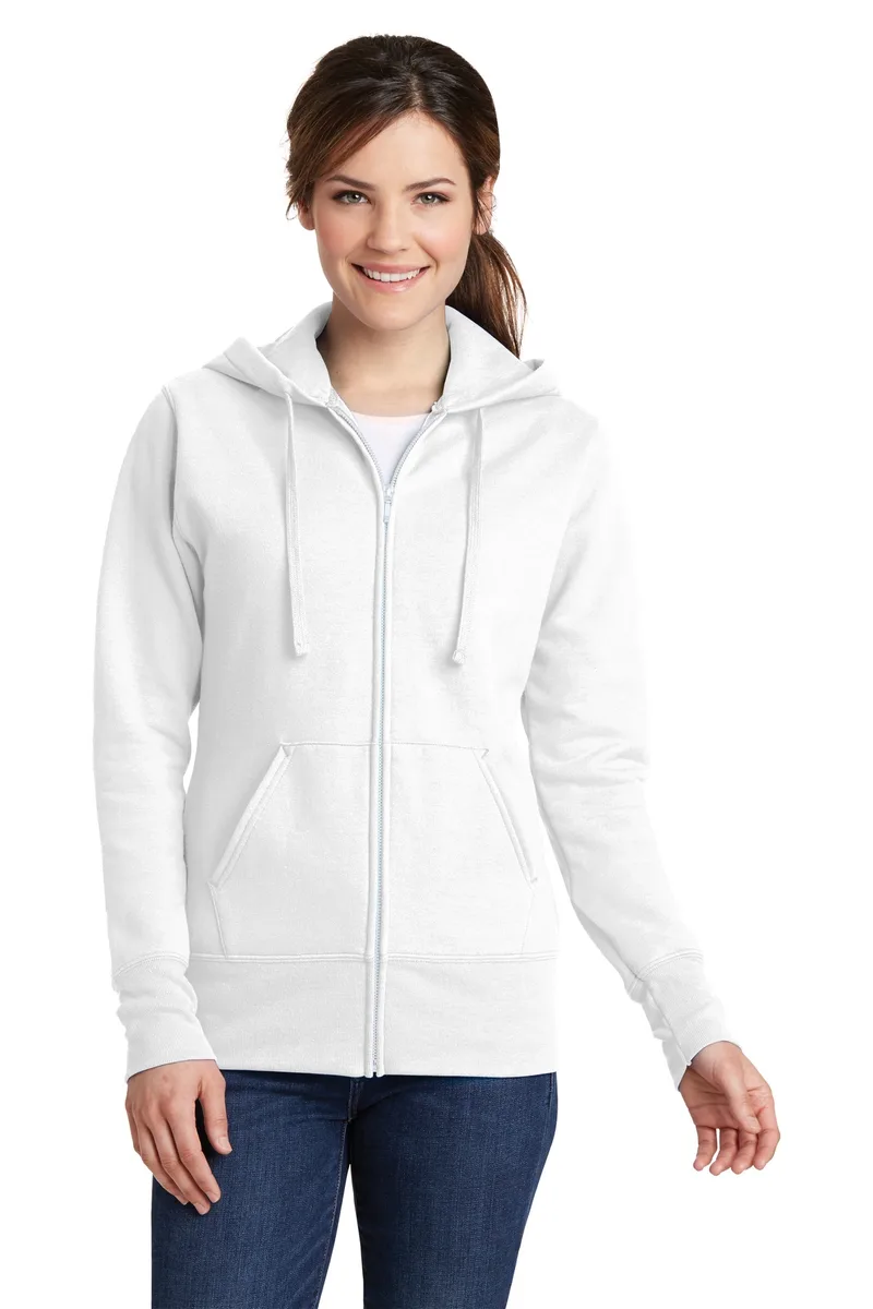 Port & Co™ Women's Core Fleece Full-Zip Hooded Sweatshirt. view 7