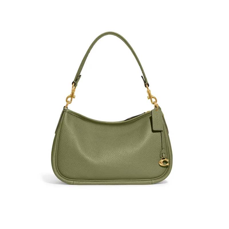 COACH Soft Pebble Leather Cary Crossbody - Moss/Brass