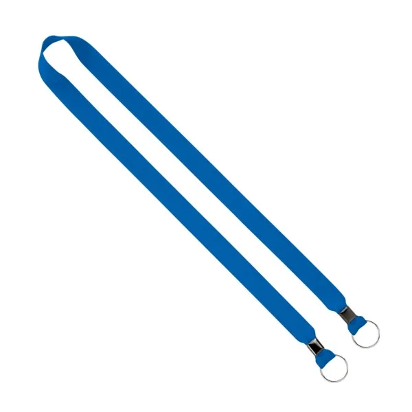 IMPORT Rush 3/4" Polyester 2-Ended Lanyard with Dual Silver Metal Crimp & Split-Ring view 3