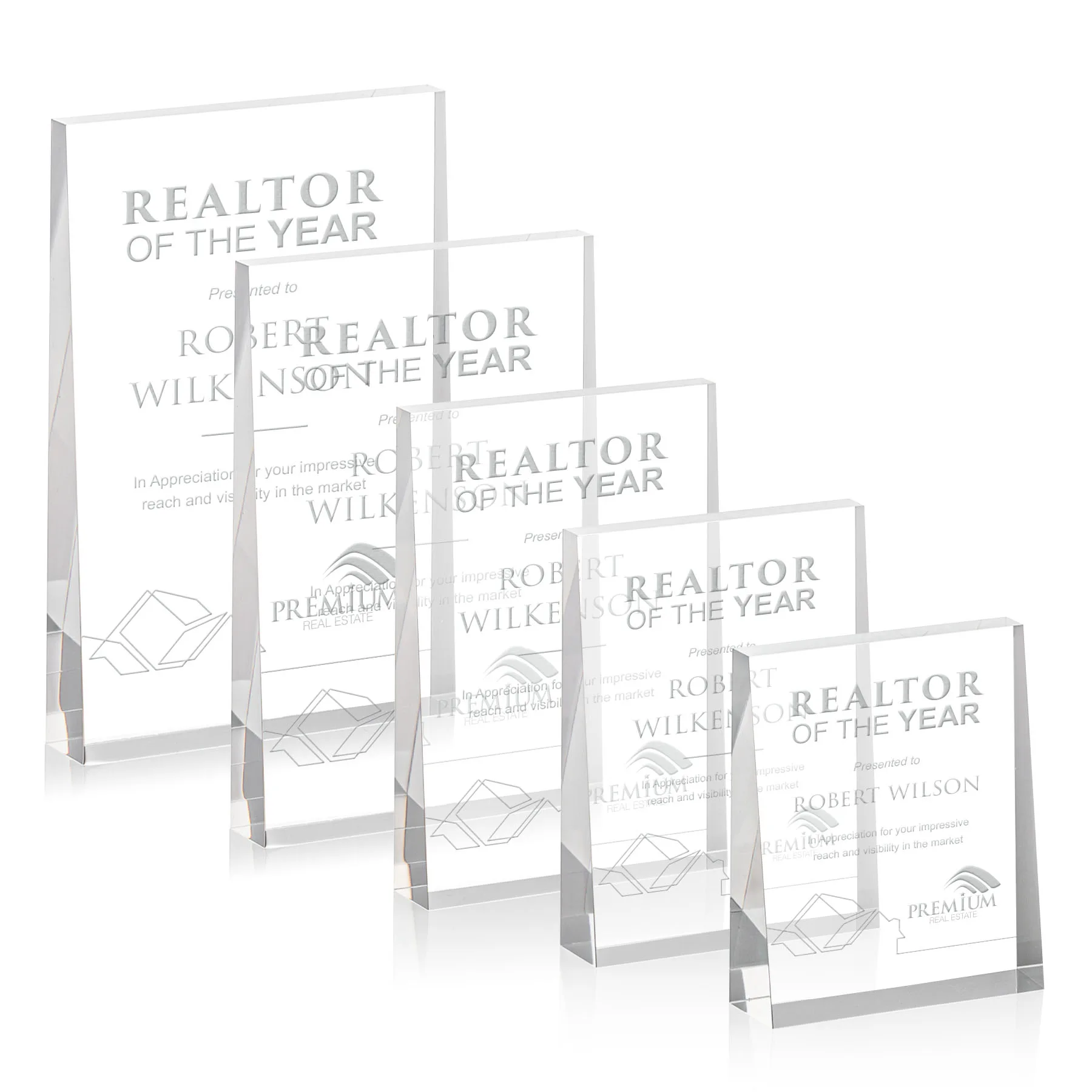 Laser Engraving, Vertical, Clear